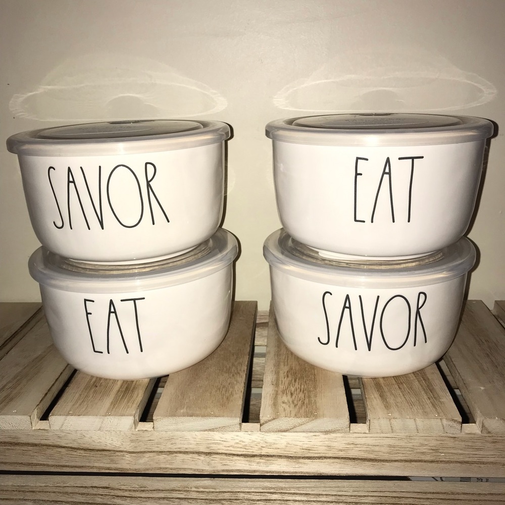 Rae Dunn food storage containers